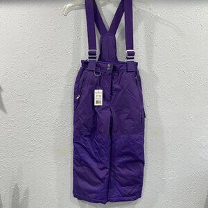 Weatherproof 32 degrees, kids winter ski/snow pants size XS 5/6 in purple NWT.